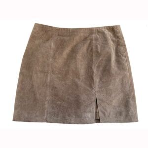NWT Blanknyc Suede Mini Skirt In Taupe - Size 25
